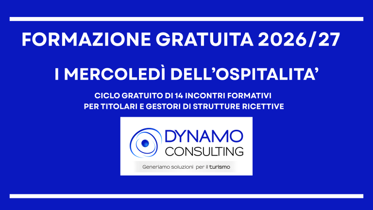 I Mercoledì dell’Ospitalità 14 Incontri di Formazione Gratuita